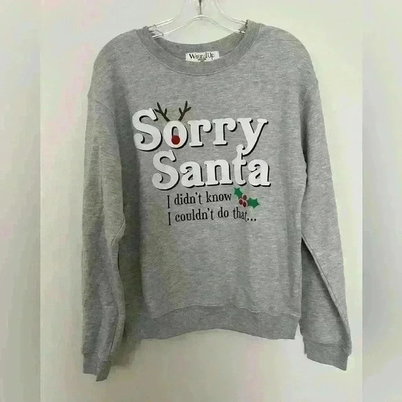 Sweaters - Sorry Santa Women's Pullover Fleece Sweatshirt XS
